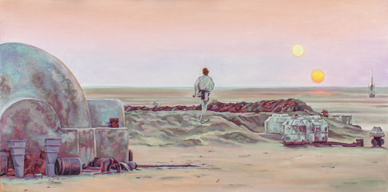 "Binary Sunset" Giclee Print on Canvas