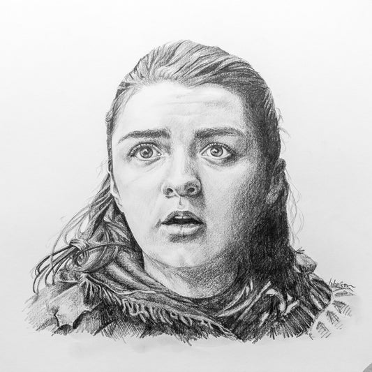 "Arya" Original Graphite Pencil Drawing