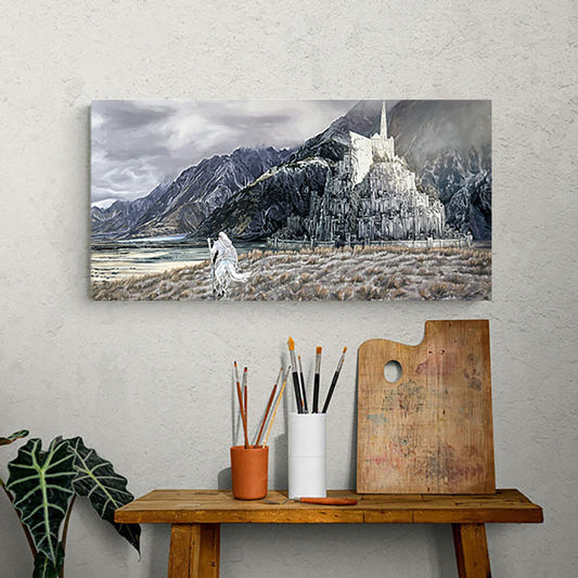 "Mithrandir Rides for Minas Tirith" Giclee Canvas Print
