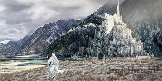 “Mithrandir Rides for Minas Tirith" Art Print